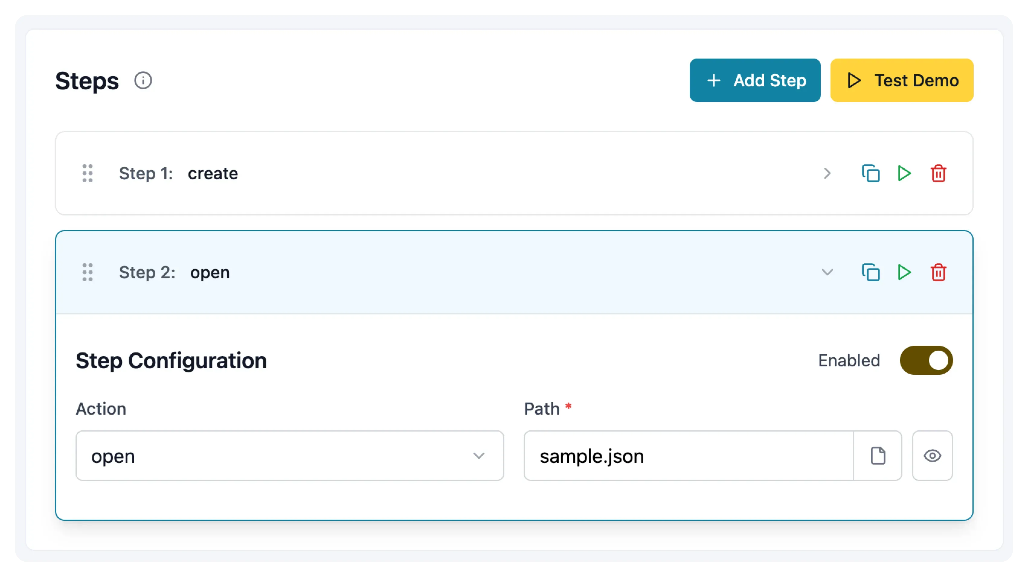 Open the newly created file