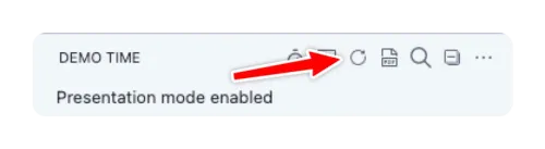 Reset the presentation progress